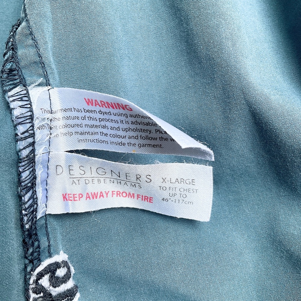 Blue Short Sleeve Utility Collared Pocket Shirt XL - Picture 9 of 9